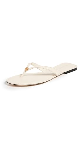 Tory Burch Women's Classic Flip Flops, New Ivory, Off White, 6 Medium US