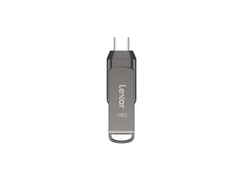 Lexar 128GB JumpDrive Dual Drive D400 USB 3.1 Type-C and Type-A Flash Drive, Up to 130MB/s Read (LJDD400128G-BNQNU)