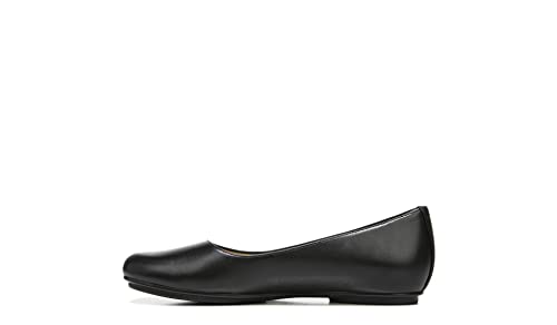 Naturalizer Womens Maxwell Round Toe Comfortable Classic Slip On Ballet Flats ,Black Leather,8M