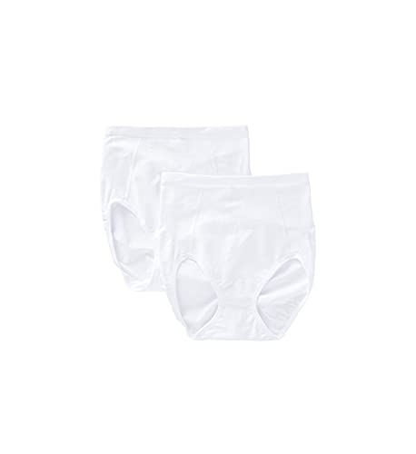 Bali womens Seamless Ultra Firm Control Fajas 2-pack Dfx245 Shapewear Brief, White Garment/White Garment, 3X-Large US