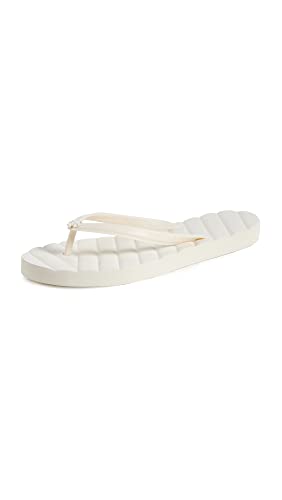 Tory Burch Women's Kira Flip Flops, Ivory/Ivory/Ivory Eva, White, Off White, 8 Medium US