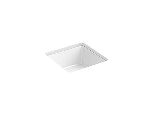 KOHLER K-8188-0 Vitreous China 11 inch x 11 inch Undermount Square Bathroom Sink, White