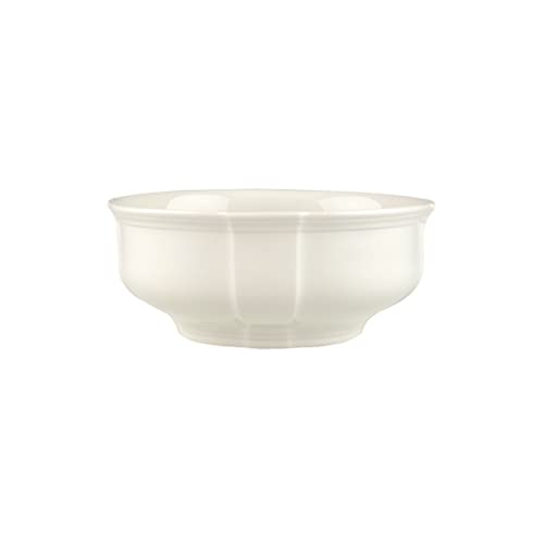 Villeroy & Boch Manoir Round Vegetable Bowl by - Premium Porcelain - Made in Germany - Dishwasher and Microwave Safe - White 8.25 Inches