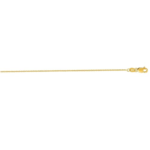 Avariah 14K Yellow Gold Diamond Cut Cable Chain with Lobster Lock - 18