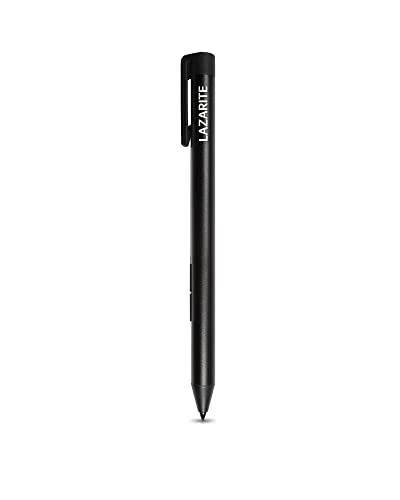 LAZARITE M Pen Black, Active Stylus for Microsoft Surface, Lenovo Yoga 7i/9i, Flex 5, Hp Envy x360/Pavilion x360/Spectre x360, 4096 Pressure Sensitivity, Palm Rejection, Tilt Support