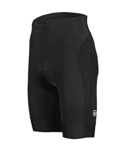 CANARI Men's Fitness Spandex Cycling Short with Comfort Padding, Black, Large
