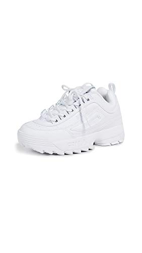 Fila Womens Disruptor Ii Premium, Color: Wht/Wht/Wht, Size: 7 (5VF80170-100-7)