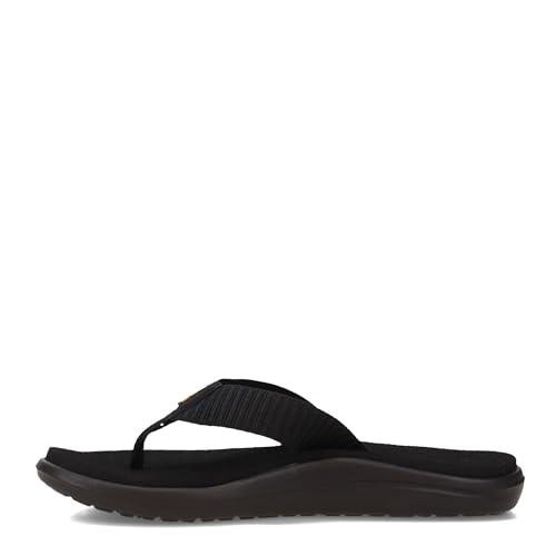 Teva womens Voya Flip Flop, Bar Street Black, 8 US