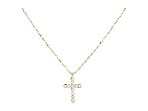Kendra Scott Cross Crystal Pendant Necklace Gold White Crystal One Size