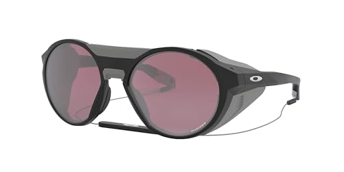 Oakley Men's OO9440 Clifden Round Sunglasses, Matte Black/Prizm Snow Black Iridium, 54 mm