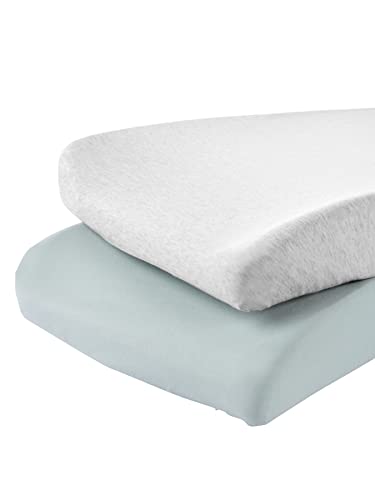 Simple Joys by Carter's Baby 2-Pack Cotton Changing Pad Covers, Green/Heather, One Size