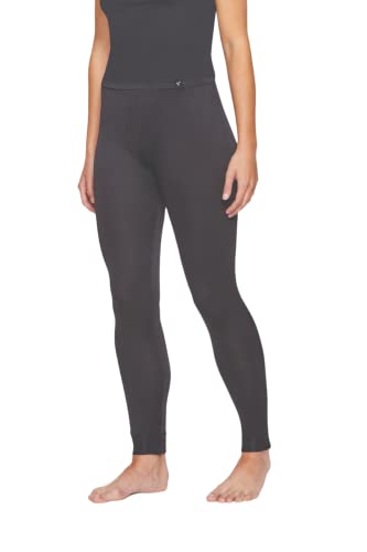 Terramar Women's Thermasilk Pointelle Pant, Black, Medium