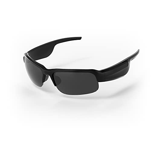 Smart Glasses: Blue Light Filtering & Polarized Sunglass Lenses - Low Latency Audio - Built-in Mic & Speakers - Touch & Voice Assistant Compatible