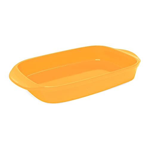 Chantal Classic 13' x 9' Ceramic Rectangular Baker, 3.25 quart, Marigold, (93A-RT33 MY)