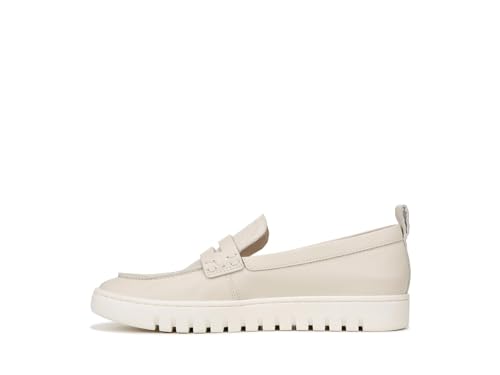 VIONIC Women's Uptown Slip-ons Loafer, Cream Leather, 8