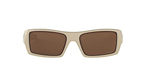Oakley Men's OO9014 Gascan Rectangular Sunglasses, Desert Tan/Prizm Tungsten, 60 mm