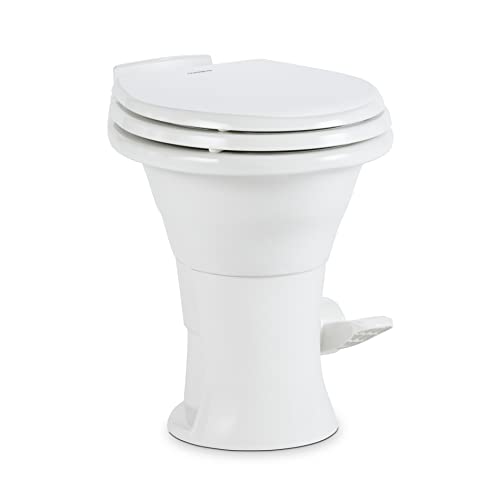 Dometic 310 Standard Toilet - Oblong Shape, Lightweight and Efficient with Pressure-Enhanced Flush, White Perfect for Modern RVs