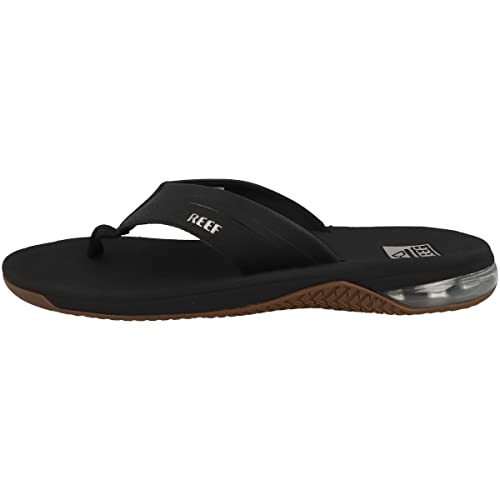 Reef mens Reef Anchor Flip Flop, Black/Silver, 11 US