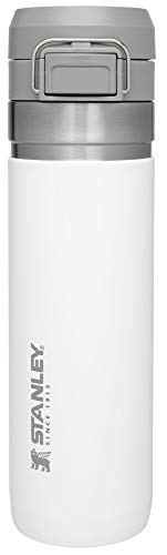 Stanley Quick Flip GO Water Bottle 24 OZ / 0.71 L , Push Button Lid , Leakproof & Packable for Travel & Sports , Insulated Stainless Steel , BPA-Free , Polar
