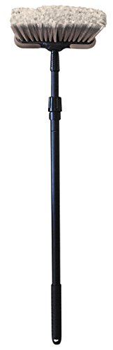 Carrand 93063 Deluxe Car Wash 8' Dip Brush with Bumper and 27-48' Extension Handle , Black