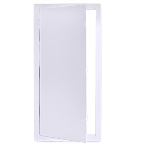 Suteck Plumbing Access Panel for Drywall Ceiling 14 x 29 Inch Reinforced Plastic Wall Access Doors Removable Hinged White