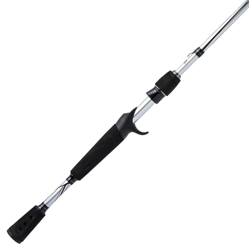 Abu Garcia 7’ Vengeance Casting Fishing Rod, 1-Piece Graphite Medium Heavy Power Fishing Rod for Freshwater or Saltwater Fishing, Shock Absorbing Tip