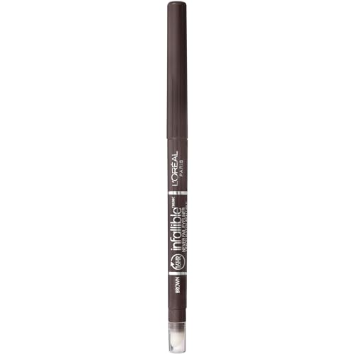 L’Oréal Paris Makeup Infallible Never Fail Original Mechanical Pencil Eyeliner with Built in Sharpener, Brown, 0.008 oz.