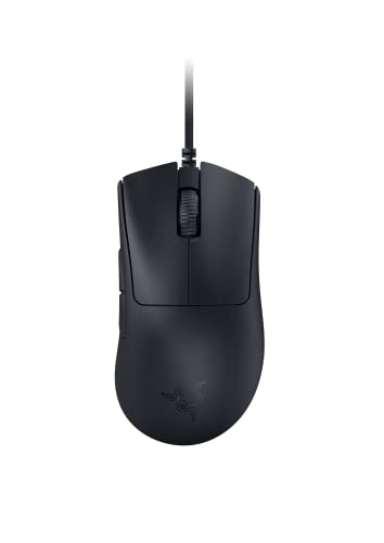 Razer DeathAdder V3 Wired Gaming Mouse: 59g Ultra Lightweight - Pro 30K Optical Sensor - Gen-3 Fast Switches - 8K Hz HyperPolling - 6 Programmable Buttons - Ergonomic - Speedflex Cable - Black