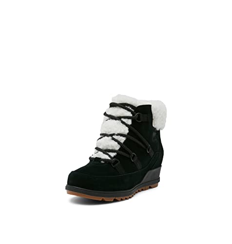 Sorel Women's Evie Cozy Lace Boot - Black, Jet - Size 8