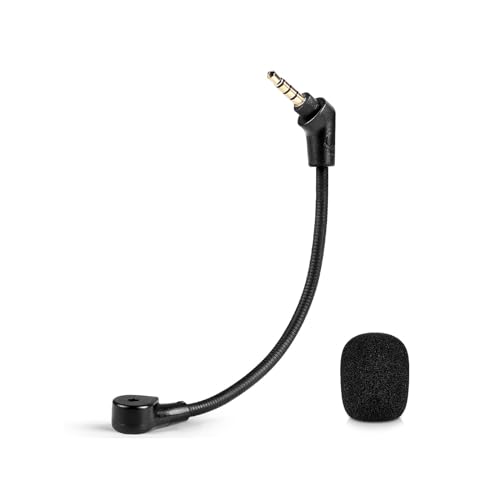 AKKE Hyperx Headset Mic Replacement Cloud Flight 3.5mm Jack Detachable Microphone Boom Noise Cancelling Compatible for Kingston HyperX Flight, Flight S,Gaming Headsets