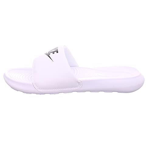 NIKE Women's Slide Gymnastics Shoe, White Black White, 8