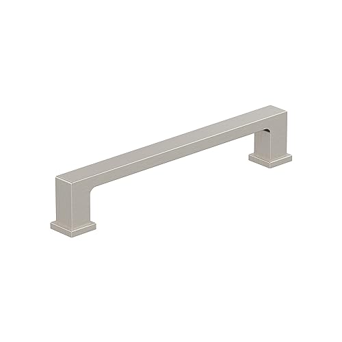 Amerock 10BX37032G10 | Satin Nickel Cabinet Pull | 5-1/16 inch (128mm) Center-to-Center | 10 Pack | Bridgeport | Furniture Hardware