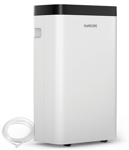 HUMSURE Dehumidifier 30 Pint 1,500 Sq. Ft, Basement Bathroom Bedroom Dehumidifier With Drain Hose, Home Dehumidifier, Smart Humidity Control Dehumidifier With 24 Hour Dry Timer, IONIZER, Auto Defrost