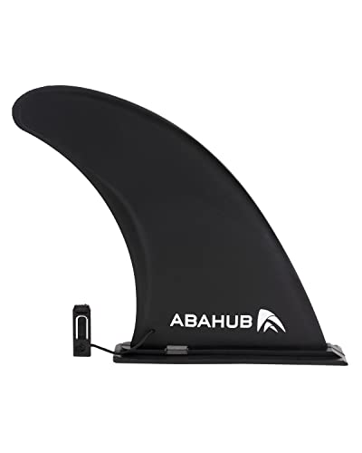 Abahub 9'' SUP Fin Inflatable Paddle Board Replacement Fins, Quick Release Slide in Detachable Center Fin for iSUP Stand UP Paddleboard Inflatable Boards 9 Inch Black