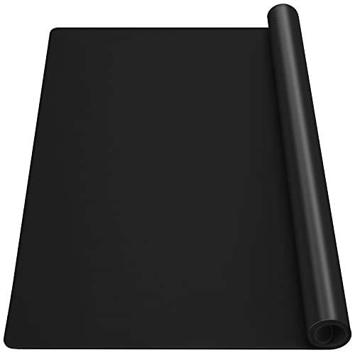 Gartful Extra Large Silicone Mat for Craft, 31.5' x 23.6' x 0.07' Silicone Craft Sheet Jewelry Casting Mold, Countertop Mat, Counter Table Protector, Multipurpose Mat, Heat Resistant Placemat, Black