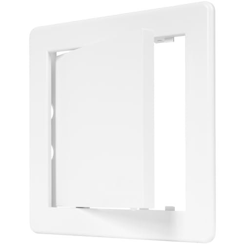 6' x 6' White Plastic Access Panel. Service Shaft Door Panel. Plumbing, Electricity, Heating, Alarm Wall Access Panel for Drywall. Bathroom Services Access Hole Cover. (6' x 6')