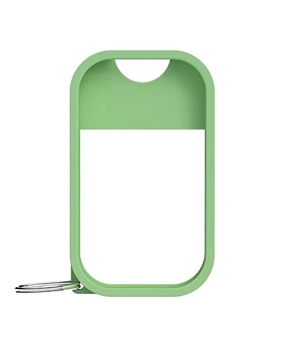 Touchland Mist Case for Power Mist and Glow Mist (1FL OZ), Protective and Stylish Hand Sanitizer Spray Accessory, Silicone Case with Keyring, Matcha Green