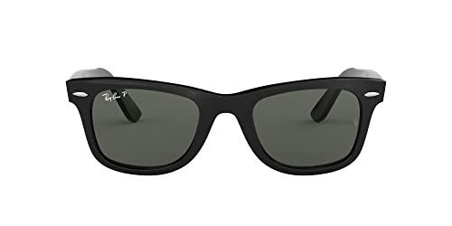 Ray-Ban RB2140 Original Wayfarer Square Sunglasses, Black/Green Polarized, 50 mm