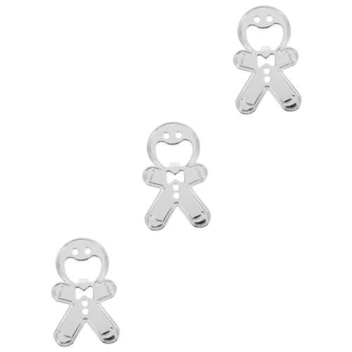 Didiseaon 3pcs Gingerbread Man Bottle Opener Magnetic Key Holder Stainless Steel Can Opener Magnetic Keychain Manual Beer Opener Cool Bottle Openers Christmas Bottle Opener Holiday Supplies