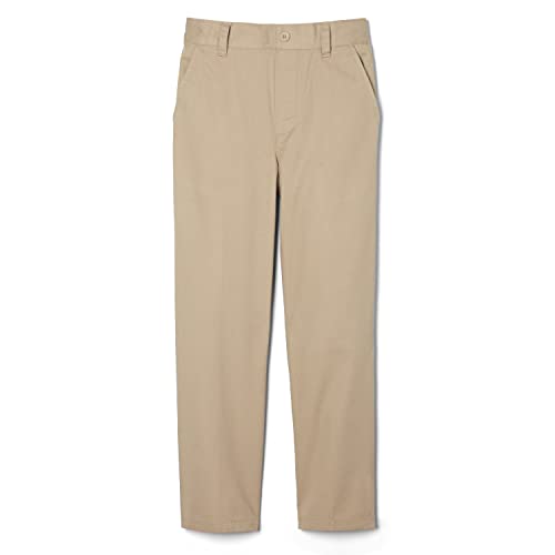 French Toast Boys' Big Pull-On Relaxed Fit School Uniform Pant (Standard & Husky), Khaki, 12
