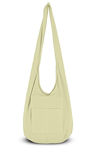 Your Cozy Bags for Women Boho Purses Cotton Bag For Unisex (Cream)