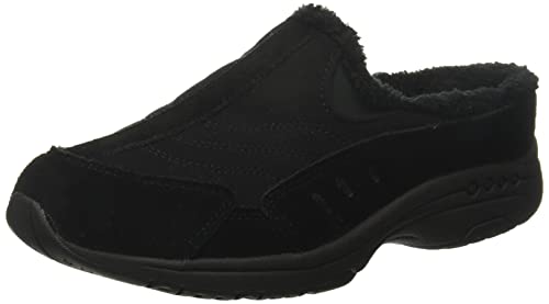 Easy Spirit Women's Travelfuzz Mule, Black 001, 9