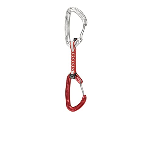 Wild Country Helium 3.0 Rock Climbing Quickdraw - Lightweight Draw with Wiregate Aluminum Carabiners - Red - 10 cm