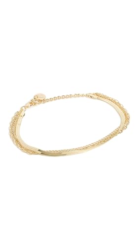 Jules Smith Women's Layered Chain Herringbone Stack Bracelet, Gold, One Size