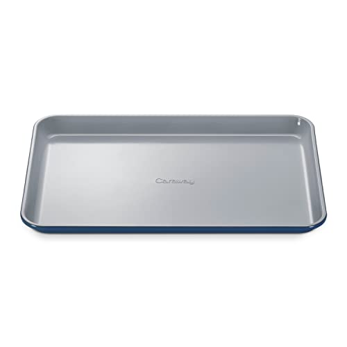 Caraway Non-Stick Ceramic Baking Sheet - Naturally Slick Ceramic Coating - Non-Toxic, PTFE & PFOA Free - Perfect for Baking, Roasting, and More - Medium - Navy