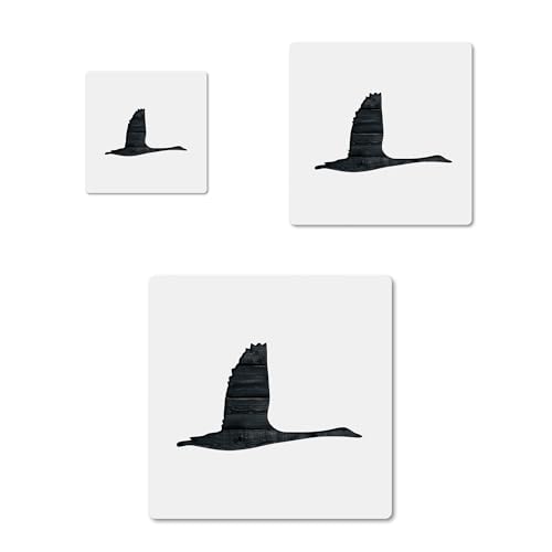 Duck Flying, quality mylar stencil pack in 3 sizes, reusable for crafts and diy projects CCSTE-21828
