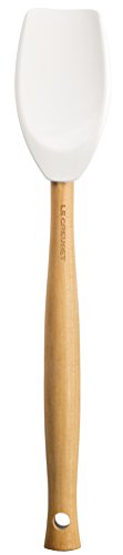 Le Creuset Silicone Craft Series Spatula Spoon, 11 3/8' x 2 1/8', White, Large