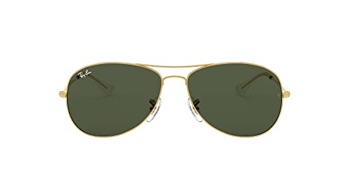 Ray-Ban Men's RB3362 Cockpit Aviator Sunglasses, Gold/G-15 Green, 59 mm