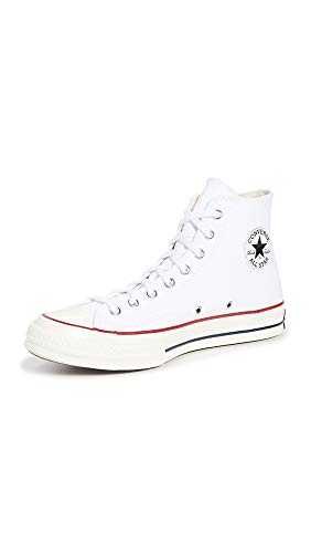 Converse Men's Chuck Taylor '70s High Top Sneakers, White/Garnet/Egret, 10 Medium US