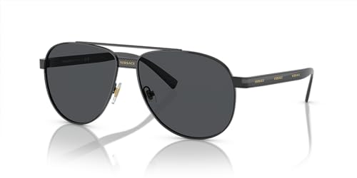 Versace Man Sunglasses Black Frame, Dark Grey Lenses, 58MM